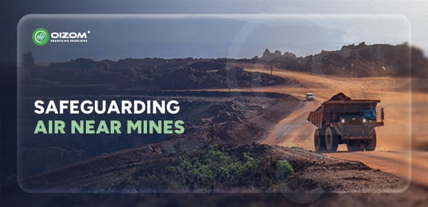 How are Air Quality Impacts Monitored near Mine Sites