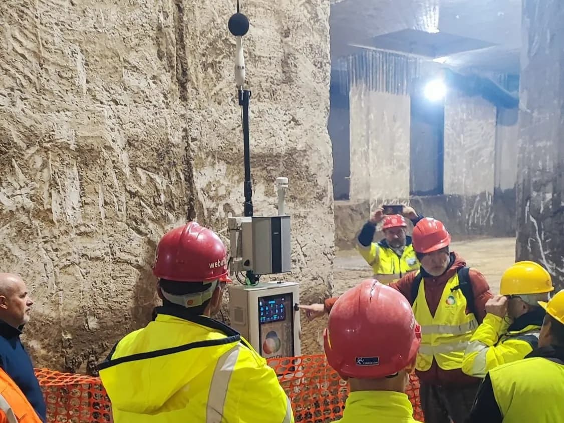 Polludrone Deployed at Underground construction site, Italy