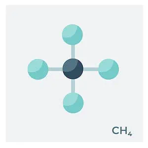 Methane is a colourless, odourless, tasteless, non-toxic gas with the chemical composition of one carbon and four hydrogen atoms.