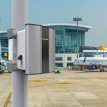 Polludrone Air Pollution Monitoring Equipments can monitor airport pollution to aware travellers for taking precautionary actions.