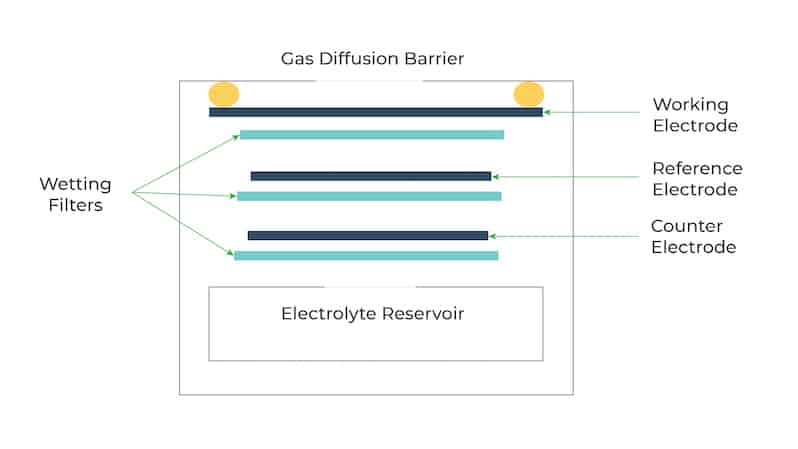 Electrochemical Sensing allows accurate measurement of even low concentrations of CH3SH.