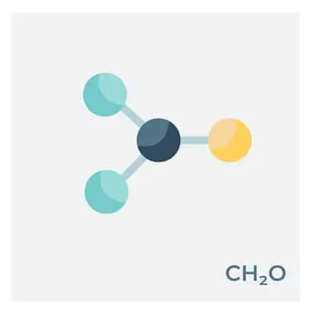 Formaldehyde - a naturally occurring organic compound with the formula CH2O (or H−CHO)