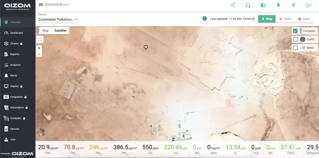 Oizom polludrone helping Saudi Arabia with creating safer working environment with mining air quality monitoring.