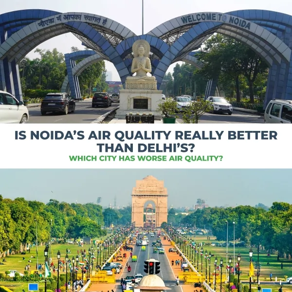 Is Noida’s air quality better than Delhi’s?