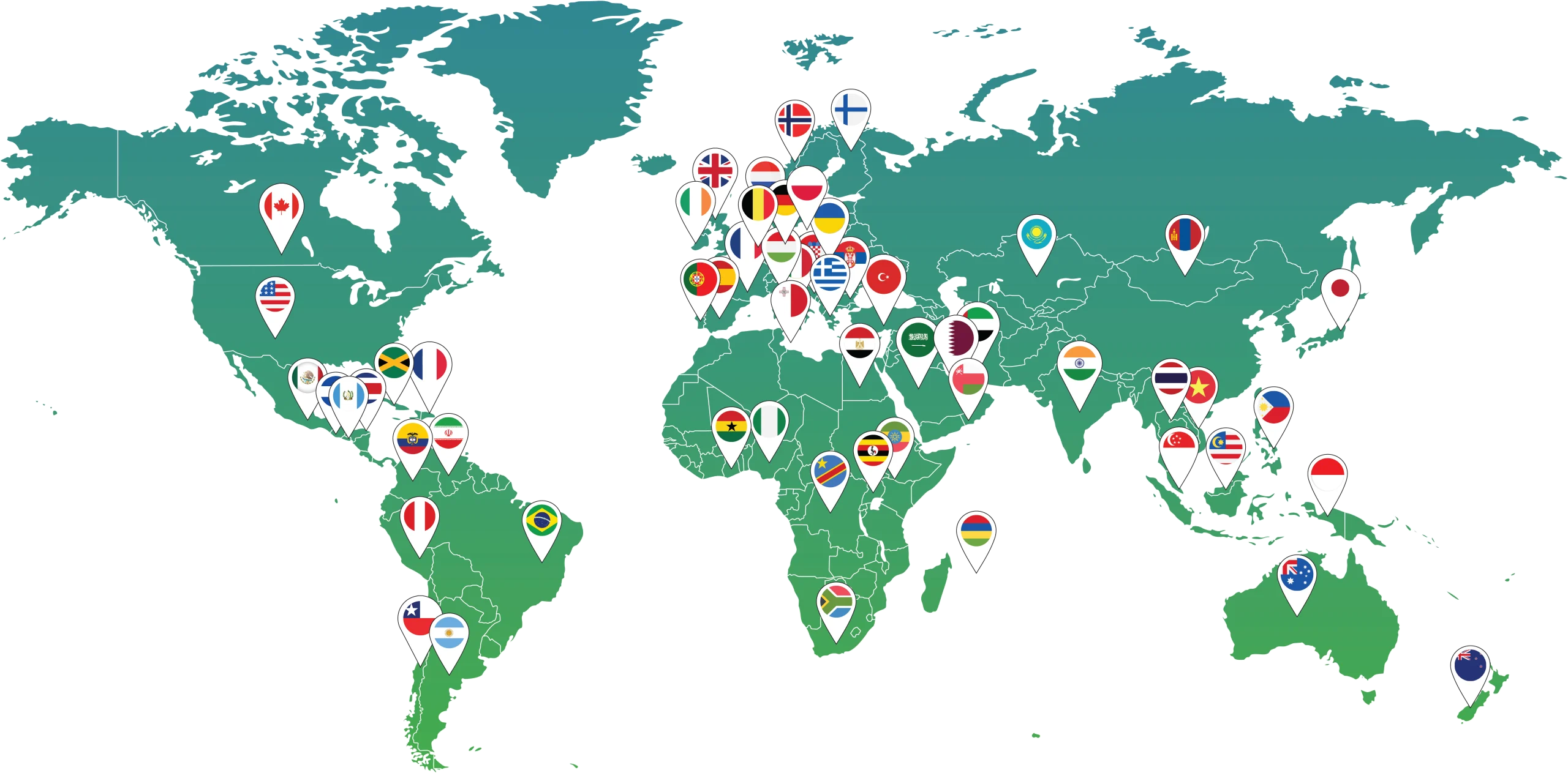 Oizom partners in world map