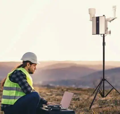 Weather station featuring image