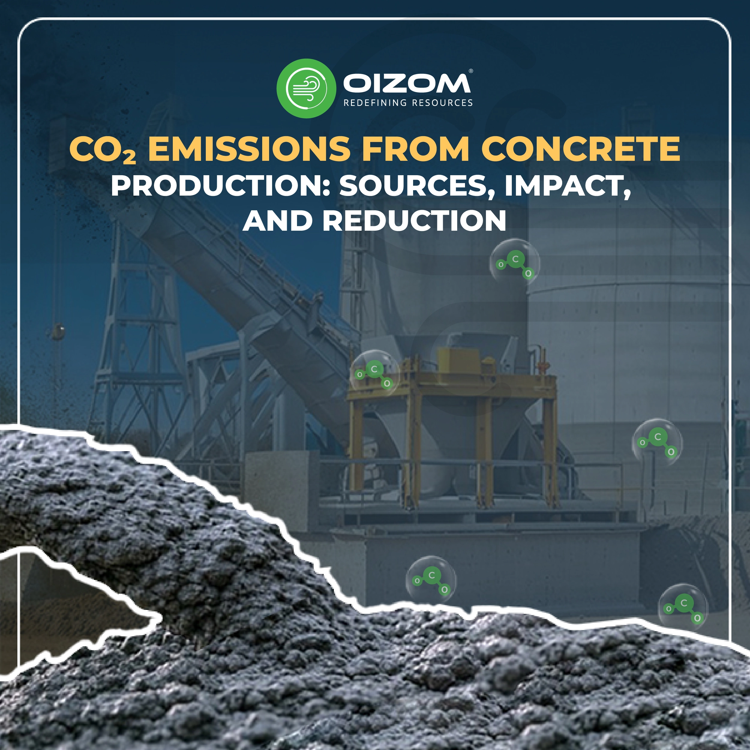 CO₂ Emissions from Concrete Production Sources, Impact, and Reduction
