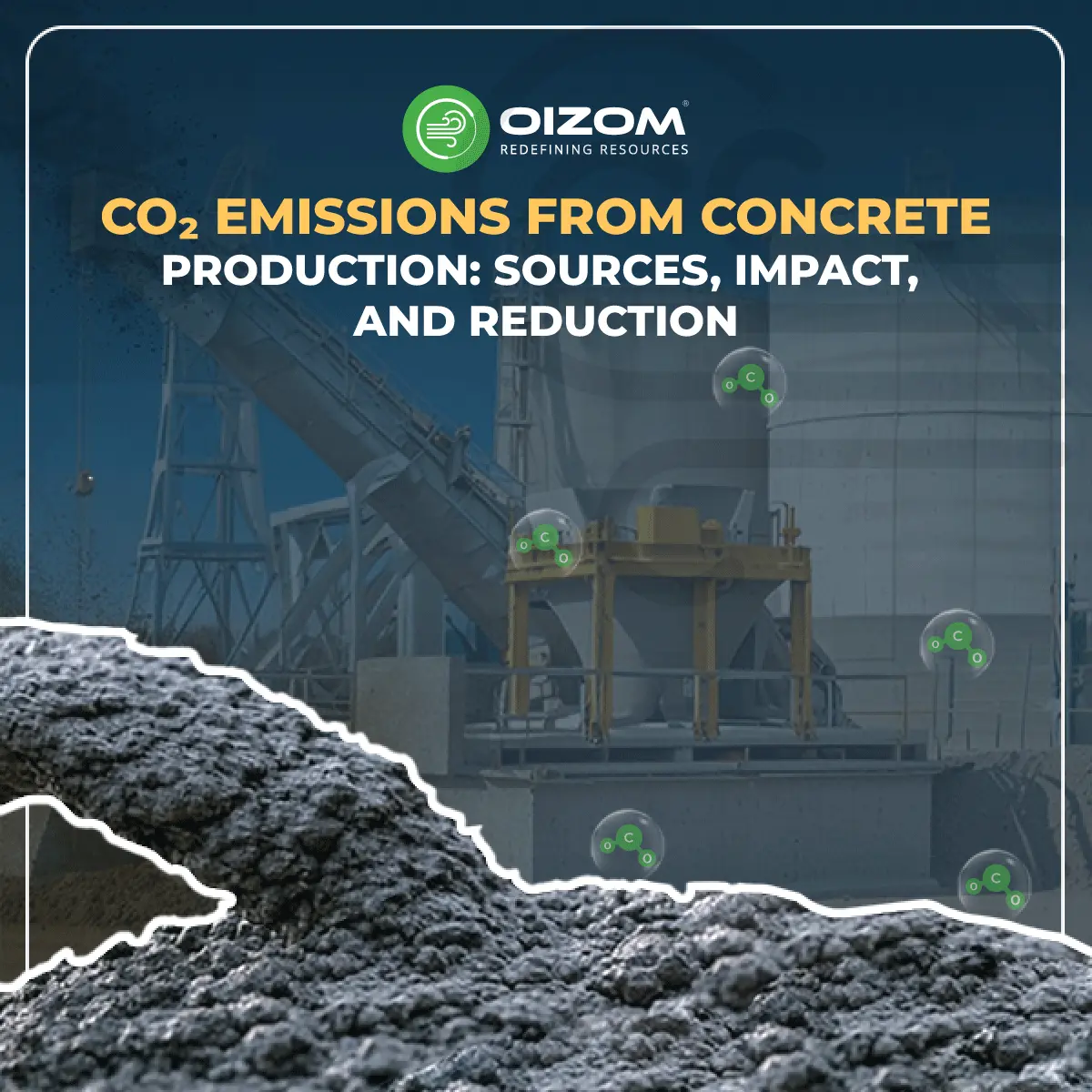 CO₂ Emissions from Concrete Production Sources, Impact, and Reduction