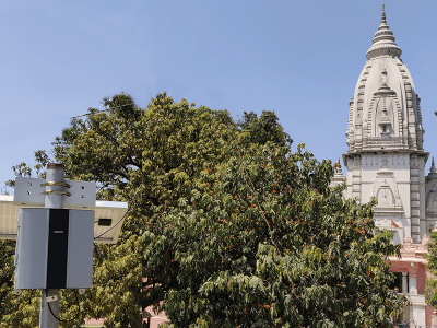 AQMS-for-BHU-Campus-Monitoring-Polludrone Oizom installed AQMS - Polludrone in the BHU campus to provide pollution data analytics to the students.