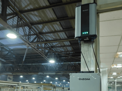 Dust-Monitoring-at-JCB-Plant-using-Oizom-Particulate-Sensor Maintenance of heavy-duty vehicles can generate dust pollution which can be suppressed through a Particulate Sensor.
