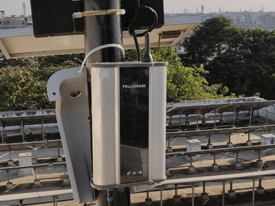 Environmental-Quality-Monitoring-at-Surat-Smart-City-using-Polludrone Oizom installed Polludrone Environmental Quality Monitoring system to monitor the city’s environmental condition.