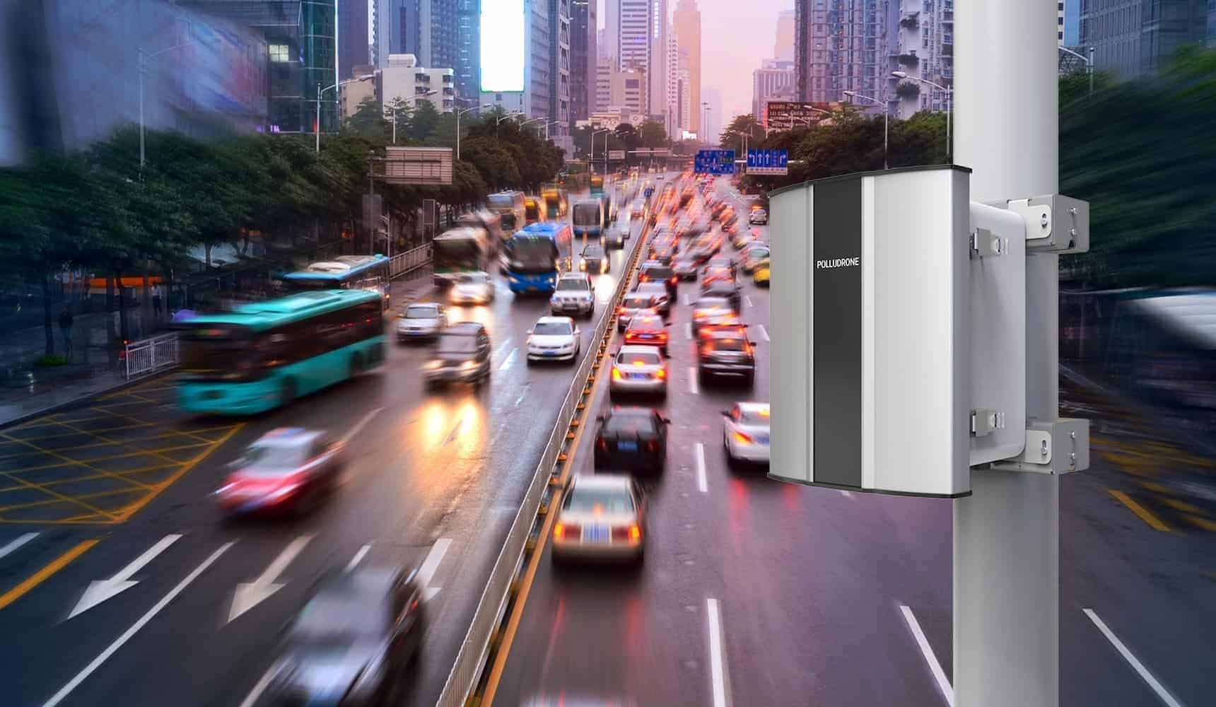 Polludrone Air Pollution Monitoring System can monitor traffic pollution to help manage traffic and reduce vehicle emission.