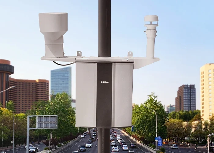 Polludrone Ambient Air Quality Monitoring System installed on an urban location