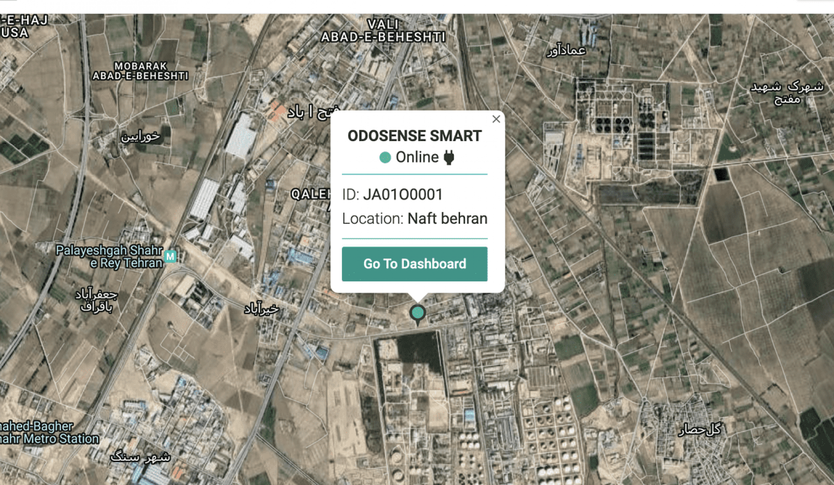 Oizom's software on the Air quality monitoring system in Tehran