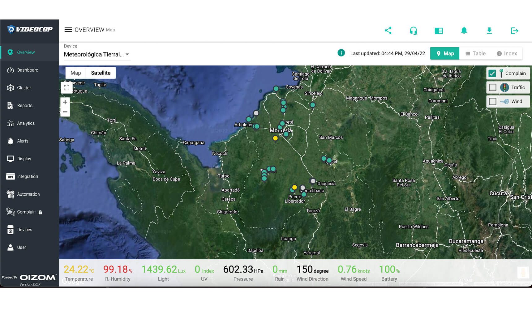 Flood monitoring in Colombia